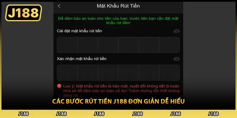 Các bước rút tiền J188 đơn giản dễ hiểu